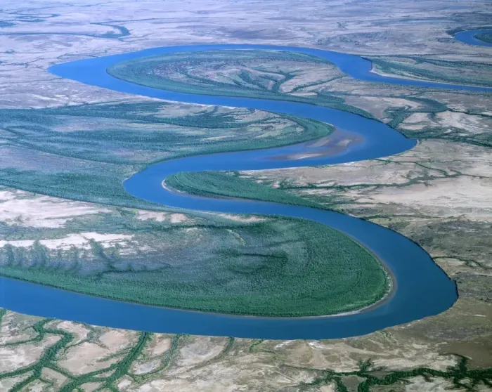 Framed Print : Gin Arm Creek aerial showing oxbows (meanders), Gulf of Carpentaria, Queensland, Australia JPF48727 Framed Print : Gin Arm Creek aerial showing oxbows (meanders), Gulf of Carpentaria, Queensland, Australia JPF48727