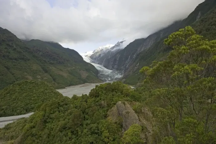 Framed Print : Glacier - scenic view of Franz Josef glacier. Westland National Park - South Island - New Zealand Framed Print : Glacier - scenic view of Franz Josef glacier. Westland National Park - South Island - New Zealand