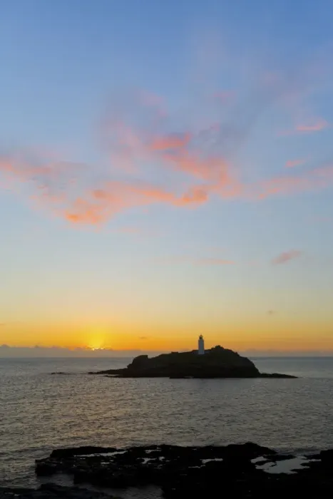 Framed Print : Godrevy - Sunset - Cornwall - UK Framed Print : Godrevy - Sunset - Cornwall - UK