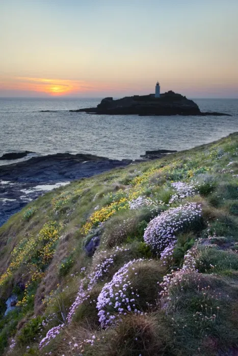 Framed Print : Godrevy at sunset - Cornwall - UK Framed Print : Godrevy at sunset - Cornwall - UK