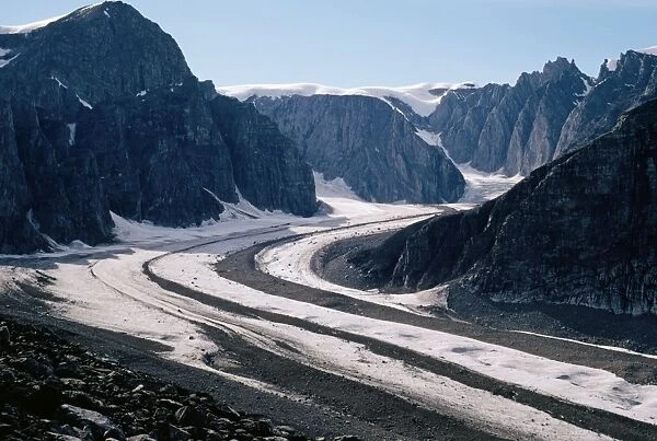 Greenland - un-named glacier in NE Milne Land, east. August 1998