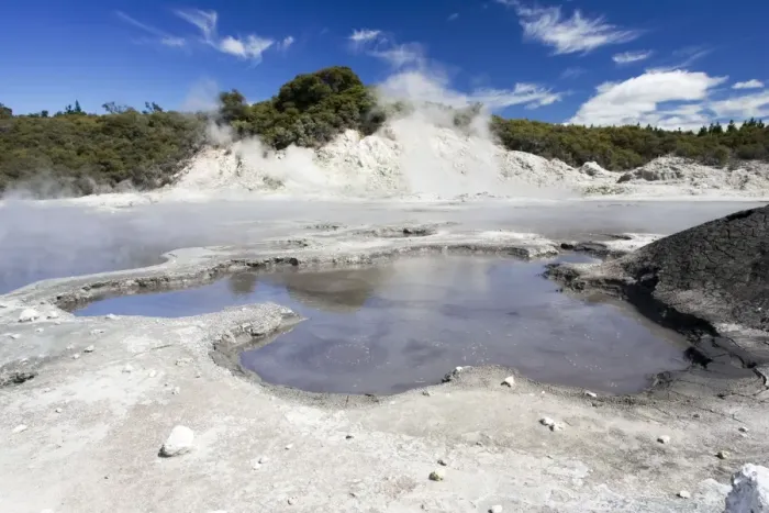 Framed Print : Hell's Gate / Tikitere Maori owned geothermal reserve - boiling mud pools and sulphur lake - North Island - New Zealand Framed Print : Hell's Gate / Tikitere Maori owned geothermal reserve - boiling mud pools and sulphur lake - North Island - New Zealand
