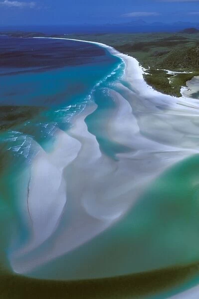 Hill Inlet, Whitehaven Beach Great Barrier Reef Marine Park (World Heritage Area), Queensland, Australia JPF34526