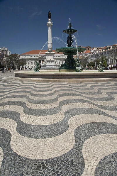 Historic Rossio Square, Wave pattern mosaic