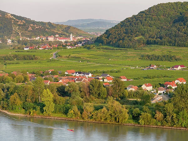 Historic town Durnstein located in wine-growing area, UNESCO World Heritage Site. Lower Austria Date: 12-09-2020