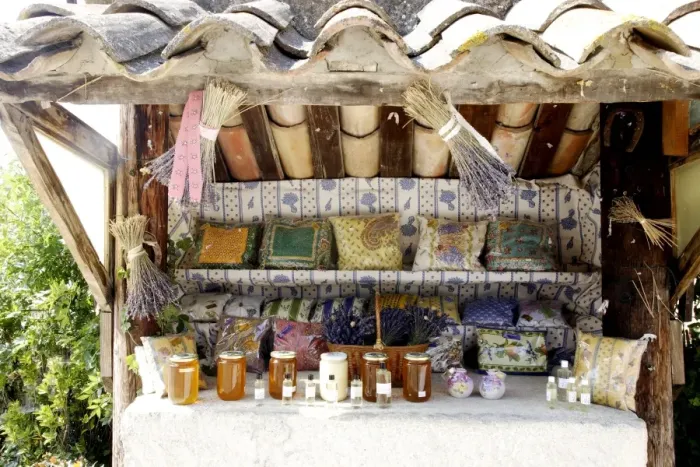 Framed Print : Honey, lavender & local arts & craft products for sale. Vaucluse - France Framed Print : Honey, lavender & local arts & craft products for sale. Vaucluse - France