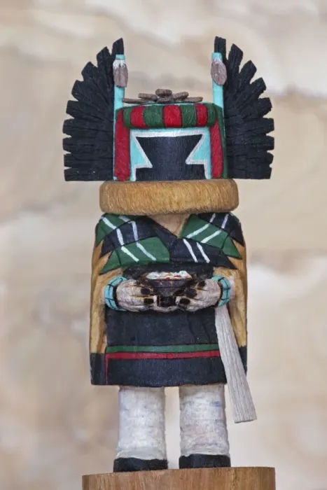 Framed Print : Hopi Katchina Doll - Corn Mother - Hopilands - Northern Arizona - USA - representation of a spirit being of the Hopi world - carved from cotton wood root