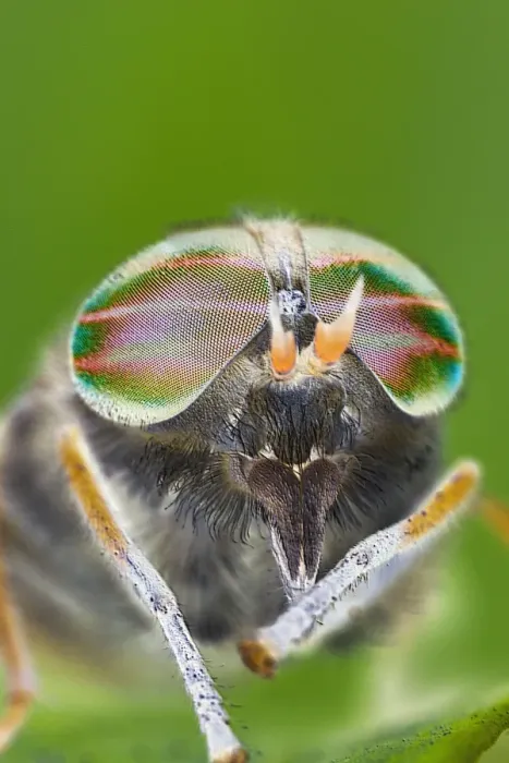 Framed Print : Horse Fly (female) Showing banded eyes Electron Micrograph style Framed Print : Horse Fly (female) Showing banded eyes Electron Micrograph style