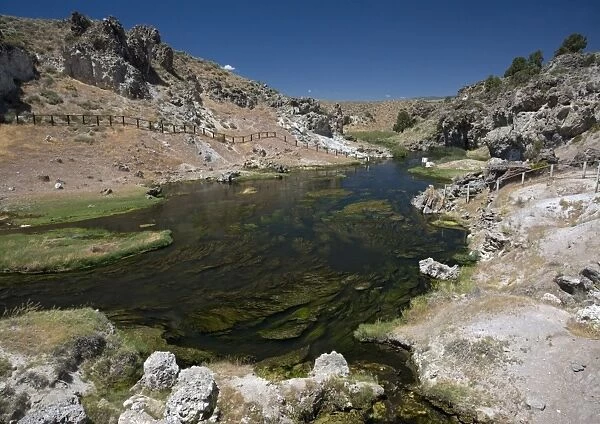 Hot Creek Geological site -part of Owens River. Hot springs. North of Bishop, Sierra Nevada