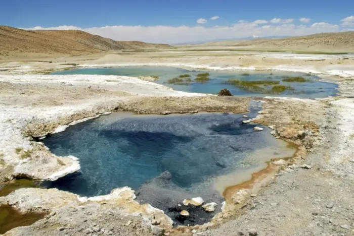 Framed Print : Hot Thermal pools near Lake Manasarovars - Tibet Framed Print : Hot Thermal pools near Lake Manasarovars - Tibet
