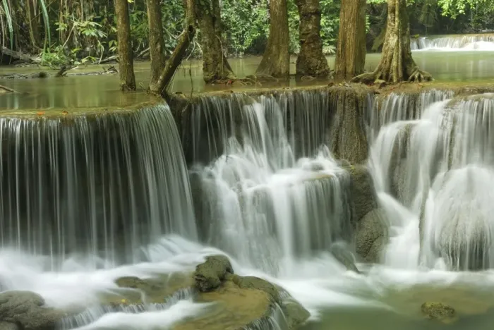 Framed Print : Huay Mae Kamin waterfall Kheaun Sri Nakarin N. P. Kanchanaburi province, Thailand Framed Print : Huay Mae Kamin waterfall Kheaun Sri Nakarin N. P. Kanchanaburi province, Thailand