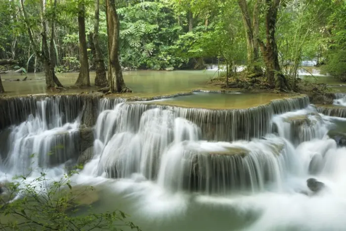 Framed Print : Huay Mae Kamin waterfall Kheaun Sri Nakarin N. P. Kanchanaburi province, Thailand Framed Print : Huay Mae Kamin waterfall Kheaun Sri Nakarin N. P. Kanchanaburi province, Thailand