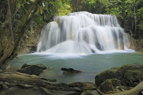 Huay Mae Kamin waterfall Kheaun Sri Nakarin N. P. Kanchanaburi province, Thailand