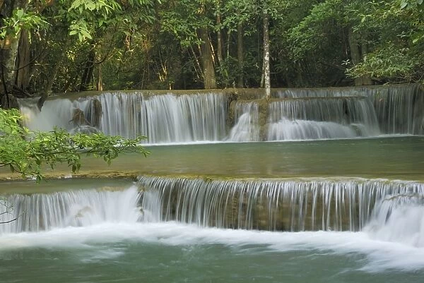 Huay Mae Kamin waterfall Kheaun Sri Nakarin N. P. Kanchanaburi province, Thailand