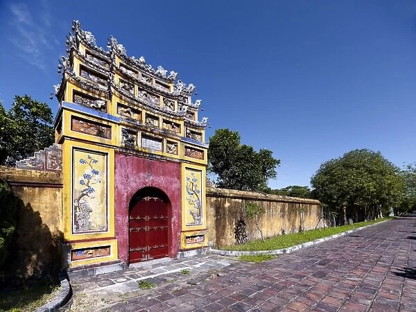 Hue Citadel: Imperial city Vietnam - designated a World Heritage Site in 1993 the citadel was established by Emperor Gia Long in 1805 - The huge fortress comprises three concentric enclosures-the Civic