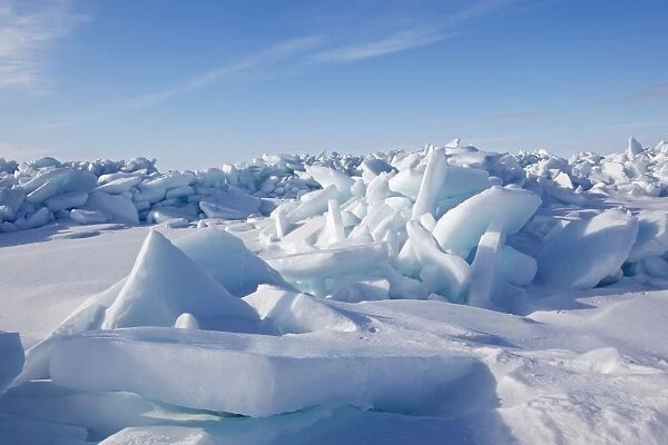 Ice floe Magdalen islands Canada