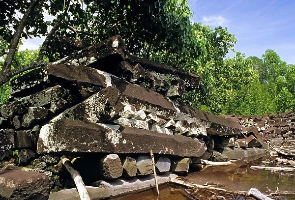 Idehd, part of the fortress complex Nan Madol (c. 1200 AD) Pohnpei, Micronesia JLR04189