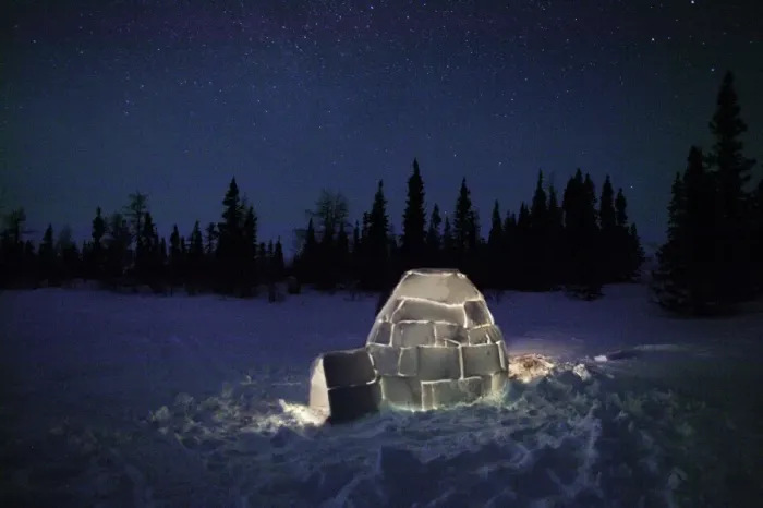 Framed Print : Igloo - at night Framed Print : Igloo - at night