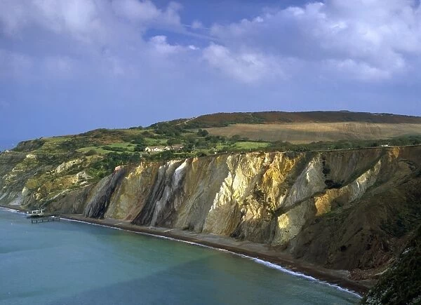 Isle of Wight - coloured sands - classic eocene exposure