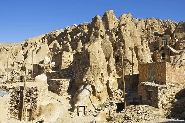 Kandovan village, Iran. Homes carved into volcanic rock; the village dates back to 13th century