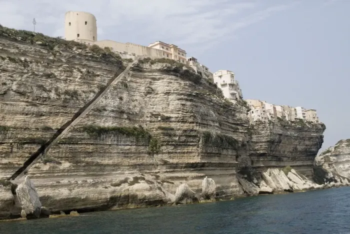Framed Print : King of Aragon's Steps - Bonifacio - South Corsica - The 187 stairs that lead from the city level down to the ocean level. Legend says that these 187 steps cut into the cliff-face were hewn in one night by King Aragon's soldiers - Alphonse Framed Print : King of Aragon's Steps - Bonifacio - South Corsica - The 187 stairs that lead from the city level down to the ocean level. Legend says that these 187 steps cut into the cliff-face were hewn in one night by King Aragon's soldiers - Alphonse