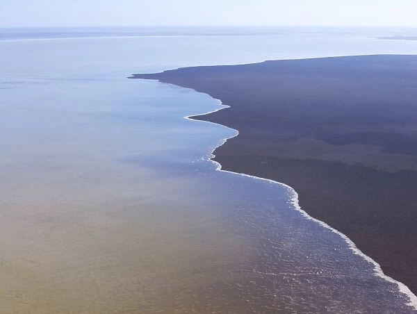 Lake Eyre north South Australia. 2009 flood - Lake Eyre is an extensive salt sink and has only filled to capacity three times in the past 150 years. The massive Lake Eyre system covers an aera of 9690 square kilometre
