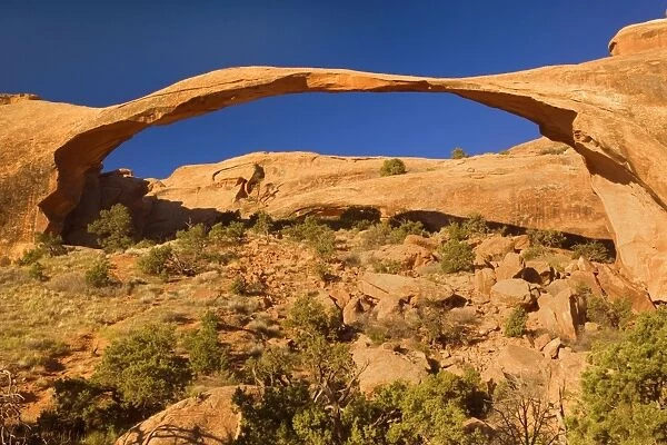 Landscape Arch - sandstone spanning rocky landscape - Devils Garden, Arches National Park, Utah, USA
