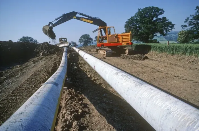 Framed Print : Laying atural gas pipeline in AONB near Winchcombe UK Framed Print : Laying atural gas pipeline in AONB near Winchcombe UK