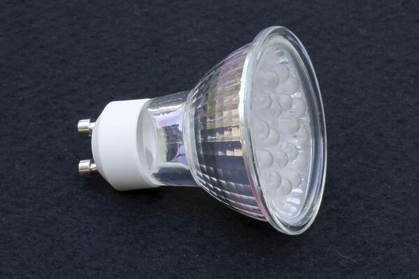 Light Bulb - Impact GU10 low energy LED light cluster, UK These ultra efficient modern GU10 lamps are built around a cluster of LEDS and consume only 1. 5W of electricity to deliver around 15w of light