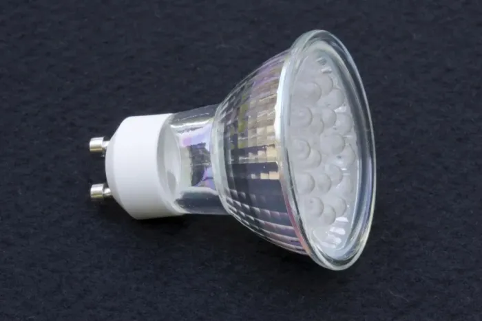 Framed Print : Light Bulb - Impact GU10 low energy LED light cluster, UK These ultra efficient modern GU10 lamps are built around a cluster of LEDS and consume only 1. 5W of electricity to deliver around 15w of light Framed Print : Light Bulb - Impact GU10 low energy LED light cluster, UK These ultra efficient modern GU10 lamps are built around a cluster of LEDS and consume only 1. 5W of electricity to deliver around 15w of light