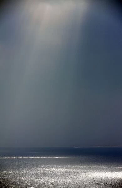 Light and shade on the Atlantic Ocean in winter - off Land's End - Cornwall - UK