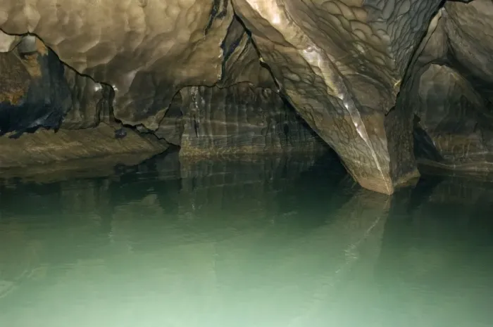 Framed Print : Limestone formations in the cave, that features a limestone karst mountain landscape with an 8. 2 km. navigable underground river, supposedly the longest navigable underground river in the world Framed Print : Limestone formations in the cave, that features a limestone karst mountain landscape with an 8. 2 km. navigable underground river, supposedly the longest navigable underground river in the world