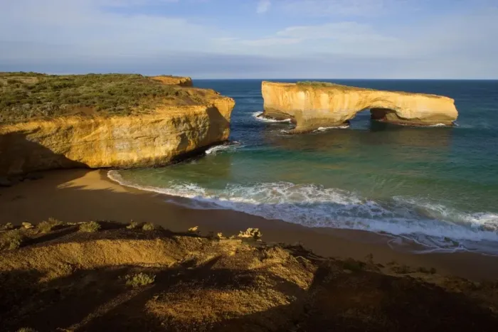 Framed Print : London Bridge - collapsed sandstone arch London Bridge. The force of the sea eats more and more of the rocks away and finally forces them to collapse - Port Campbell National Park, Great Ocean Road, Victoria, Australia Framed Print : London Bridge - collapsed sandstone arch London Bridge. The force of the sea eats more and more of the rocks away and finally forces them to collapse - Port Campbell National Park, Great Ocean Road, Victoria, Australia