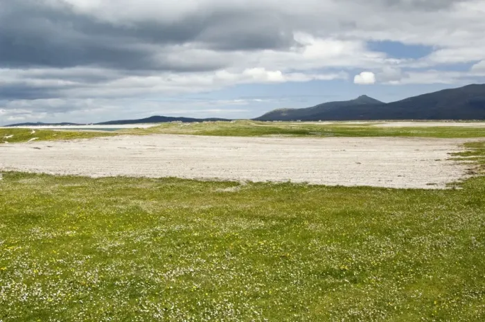 Framed Print : Machair - Showing rotational use of land with ploughed area - South Uist - Outer Hebrides - Scotland Framed Print : Machair - Showing rotational use of land with ploughed area - South Uist - Outer Hebrides - Scotland