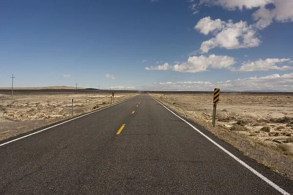 Main road in west Utah across the desert. USA