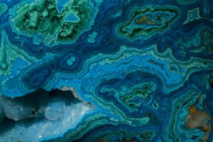 Framed Print : Malachite and azurite mined from Bagdad Copper Mine in Bagdad Arizona USA Framed Print : Malachite and azurite mined from Bagdad Copper Mine in Bagdad Arizona USA