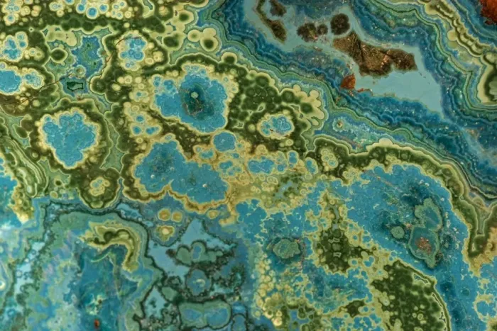 Framed Print : Malachite and Chrysocolla - Copper minerals from Bagdad Copper Mine in Bagdad Arizona-USA Framed Print : Malachite and Chrysocolla - Copper minerals from Bagdad Copper Mine in Bagdad Arizona-USA