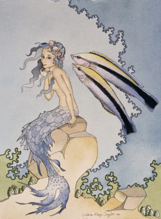 Framed Print : Mermaid - illustration suprise Framed Print : Mermaid - illustration suprise