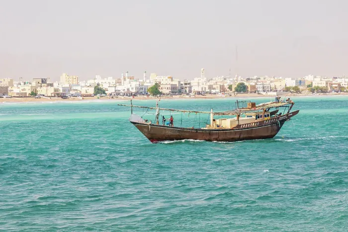 Framed Print : Middle East, Arabian Peninsula, Al Batinah South. Traditional dhow in the harbor at Sur, Oman. (Editorial Use Only) Date: 28-10-2019 Framed Print : Middle East, Arabian Peninsula, Al Batinah South. Traditional dhow in the harbor at Sur, Oman. (Editorial Use Only) Date: 28-10-2019