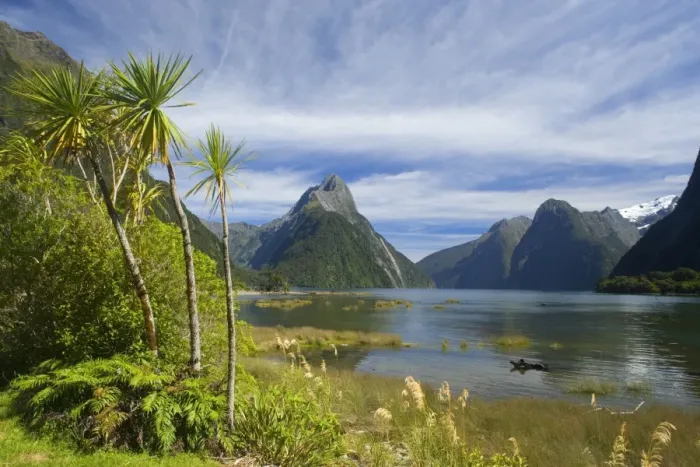 Framed Print : Milford Sound with landmark Mitre Peak and surrounding mountains. Milford Sound is one of the, if not THE, most famous attraction in New Zealand Framed Print : Milford Sound with landmark Mitre Peak and surrounding mountains. Milford Sound is one of the, if not THE, most famous attraction in New Zealand