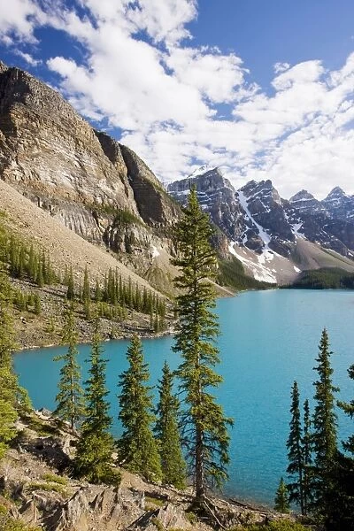 Morraine Lake, - famous alpine lake - in Banff National Park, Rockies, Canada