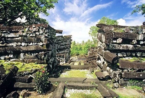 Nan Douwas, most impressive of the ruins Nan Madol fortress Pohnpei, Micronesia JLR04179