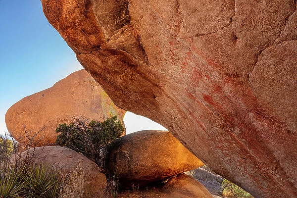 Native American pictographs at Council Rocks in the Dragoon Mountains in the Coronado National Forest, Arizona, USA Date: 05-03-2021