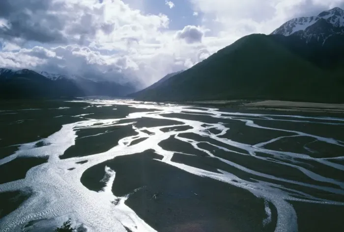 Framed Print : New Zealand DH 2061 Waimakariri River, Braided River system. Southern Alps. © Don Hadden / ARDEA LONDON Framed Print : New Zealand DH 2061 Waimakariri River, Braided River system. Southern Alps. © Don Hadden / ARDEA LONDON