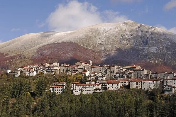 Opi - Village in mountains. National Park of Abruzzo, Italy