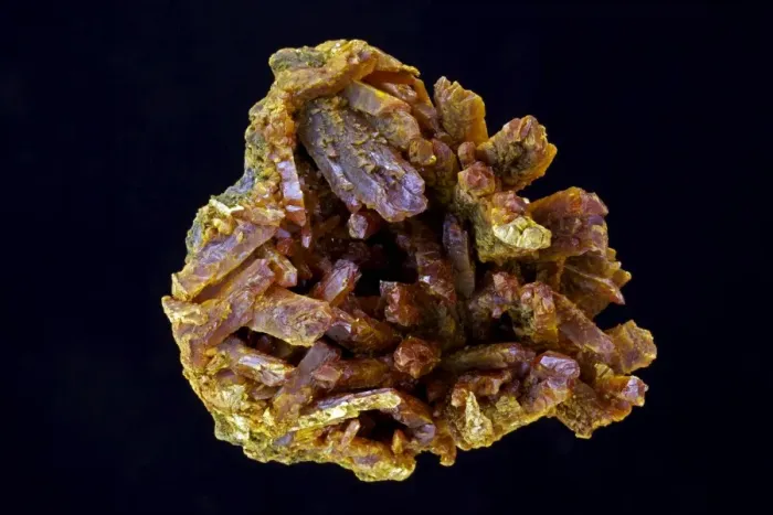 Framed Print : Orpiment - Shimen Mine - ore of arsenic - used in the tanning of hides to remove hair - Hunan - China