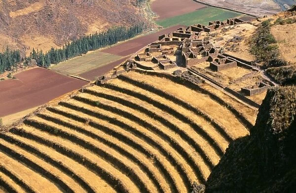 Peru - Pisac: agricultural terrasses Inca Cusco Region