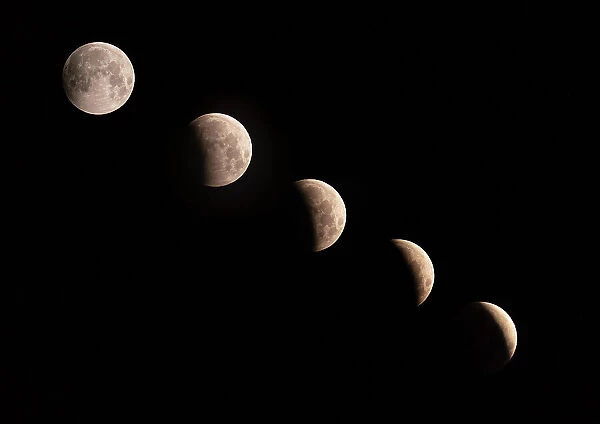 Phases of the Lunar Eclipse, 2021, New Mexico Date: 26-05-2021