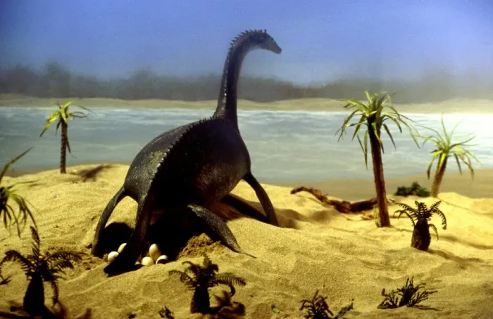 Framed Print : Prehistoric Reconstruction - Plesiosaur laying eggs, C. Oxoniensis. Late Jurassic Framed Print : Prehistoric Reconstruction - Plesiosaur laying eggs, C. Oxoniensis. Late Jurassic