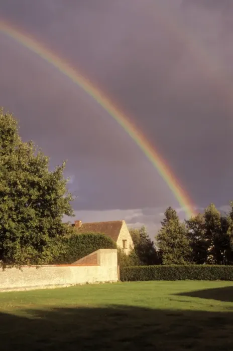 Framed Print : Rainbow. PPG-1207. RAINBOW - OVER HOUSE and LAWN. Pascal Goetgheluck. Framed Print : Rainbow. PPG-1207. RAINBOW - OVER HOUSE and LAWN. Pascal Goetgheluck.